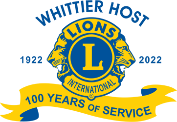 Whittier Host Lions 100 Years Logo